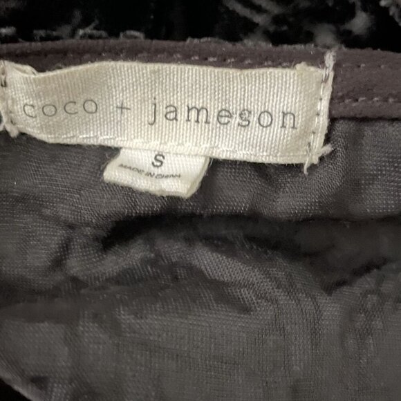 Coco + Jameson Sheer Black Burnt Velvet Lace Paisley Pattern Dress Whimsygoth - Picture 5 of 8